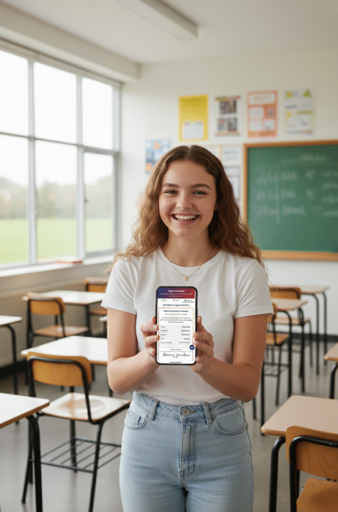 Girl Holding a Phone on hand